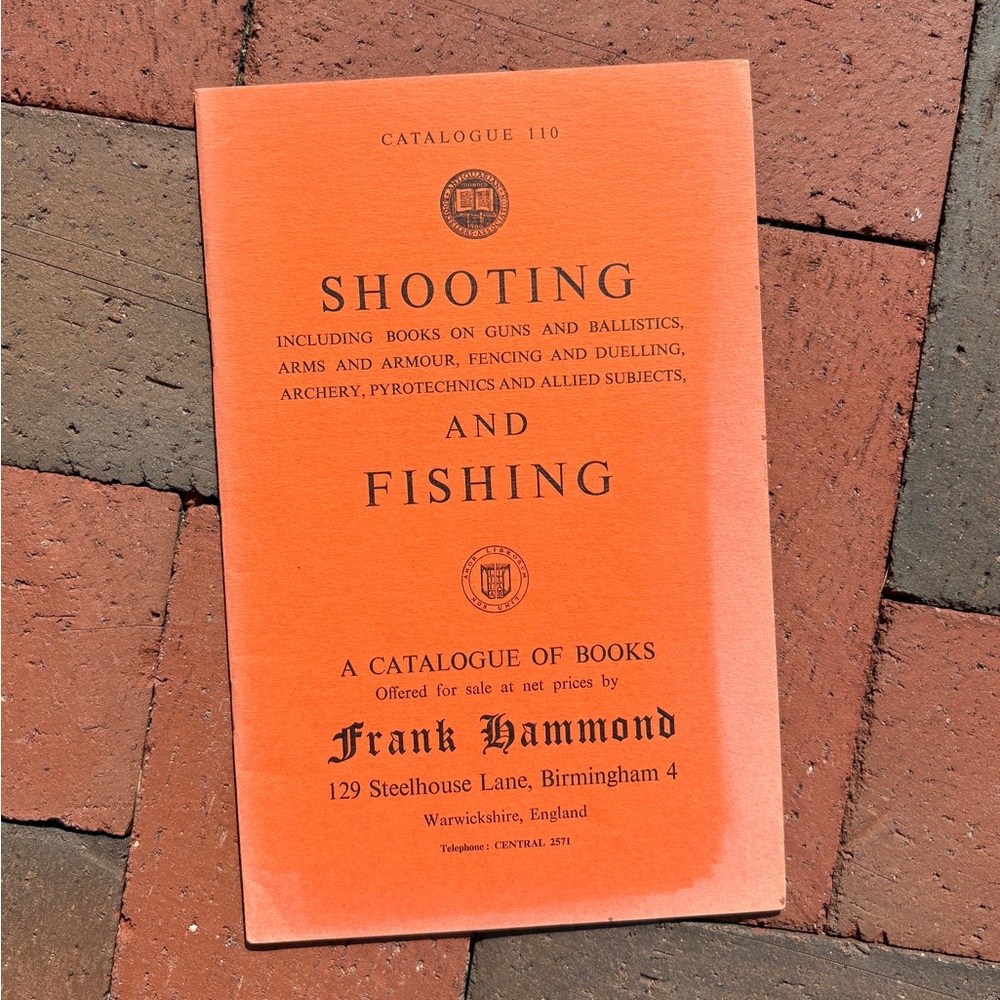 Shooting & Fishing Frank Hammond Book Catalogue Great Britain Huntcore Hunting